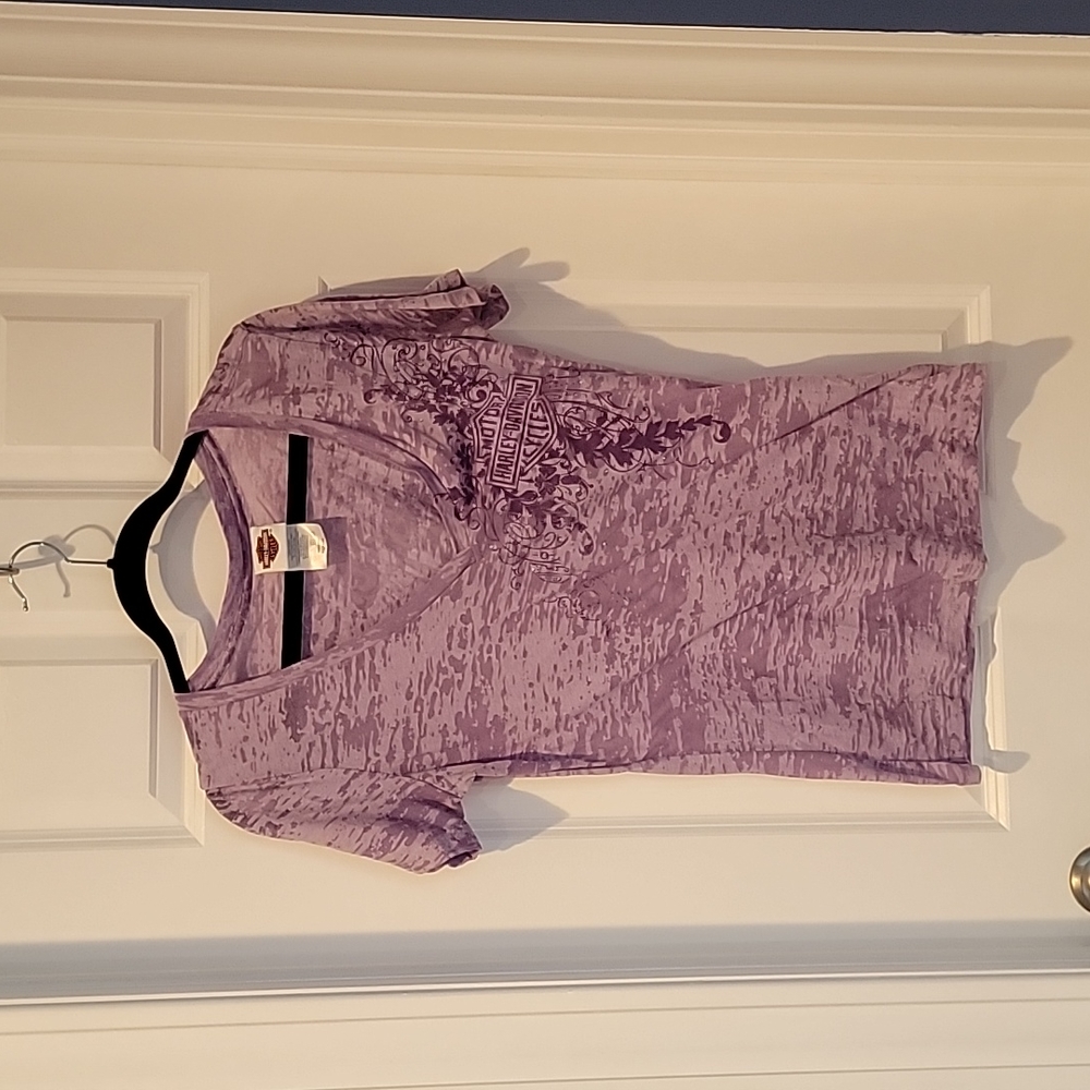 HD womens lilac semi sheer tshirt XL